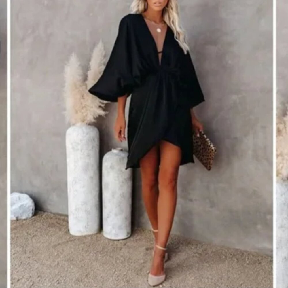 Black Satin Dress